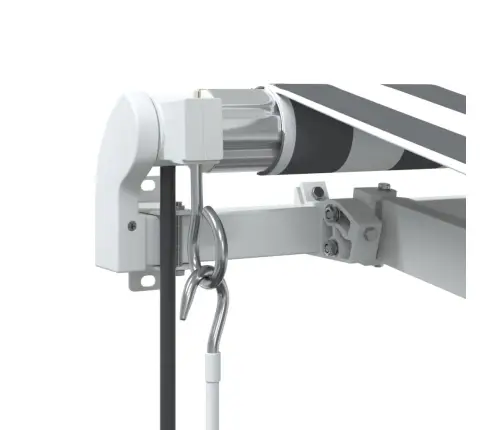 Automātiski Izvelkama Markīze, Pelēka Un Balta, 350X250 Cm Vidaxl