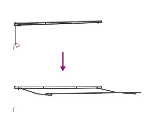 Manuāli Izvelkama Nojume, Pelēka Un Balta, 400X300 Cm Vidaxl