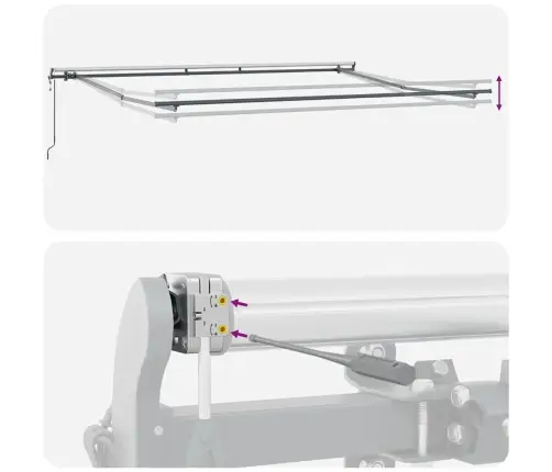 Automaatselt Sissetõmmatav Varikatus, Antratsiithall Ja Valge