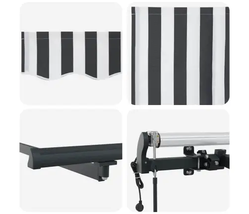 Automaatselt Sissetõmmatav Varikatus, Antratsiithall Ja Valge