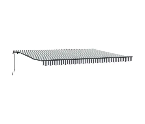 Automātiski Izvelkama Markīze, Pelēka Un Balta, 450X300 Cm Vidaxl