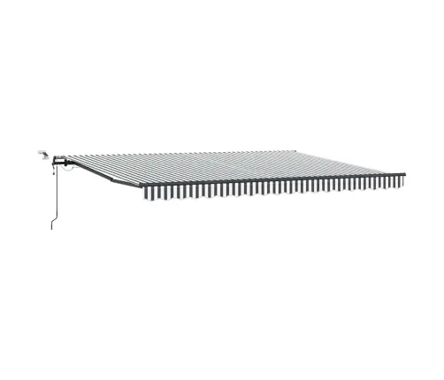 Automātiski Izvelkama Markīze, Led, Pelēka Un Balta, 450X300 Cm Vidaxl