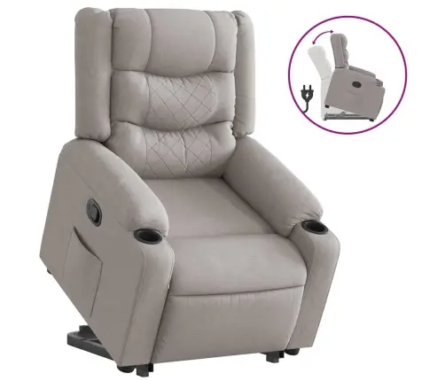 Atpūtas Krēsls Stāvus Krēsls Mākoņa Pelēks Audums Vidaxl