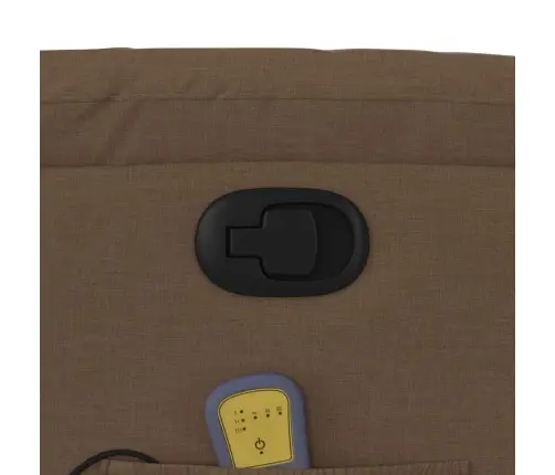 Masāžas Krēsls, Paceļams, Atgāžams, Brūns Audums Vidaxl