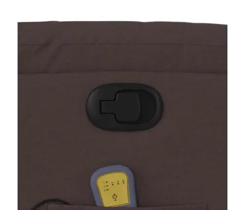 Masāžas Krēsls, Paceļams, Atgāžams, Tumši Brūns Audums Vidaxl