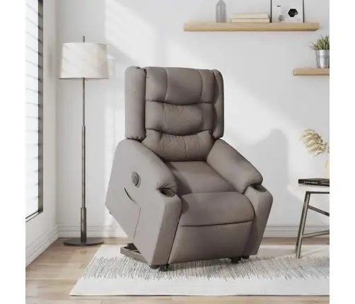 Elektrinis Atsistojantis Atlošiamas Krėslas, Taupe, Audinys