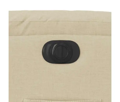 Elektrisks Atpūtas Krēsls, Paceļams/Atgāžams, Krēmkrāsas Audums Vidaxl