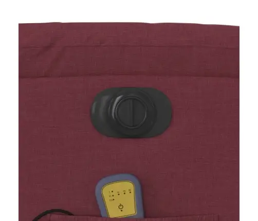 Elektrisks Masāžas Krēsls, Paceļams/Atgāžams, Vīnsarkans Audums Vidaxl