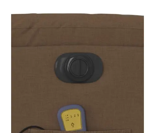 Elektrisks Masāžas Krēsls, Paceļams, Atgāžams, Brūns Audums Vidaxl