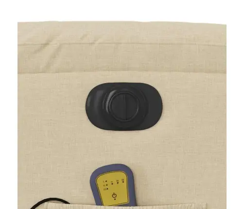 Atsistojantis Elektrinis Masažinis Krėslas, Kreminis, Audinys