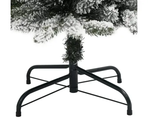 Dirbtinė Siaura Kalėdų Eglutė Su Sniegu, 150cm Pvc Ir Pe
