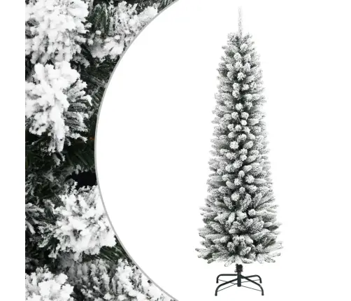 Kitsas Kunstkuusk Lumiste Okstega, 210 cm Pvc Ja Pe