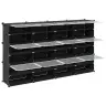 Storage Cube Organizer Su 12 Kubelių Ir Durelėmis Black Pp