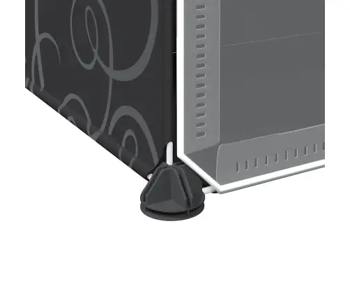 Storage Cube Organizer Su 12 Kubelių Ir Durelėmis Black Pp