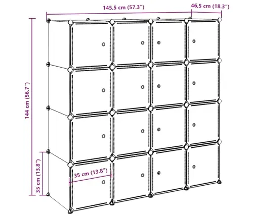 Hoiukuubiku Korraldaja 16 Kuubiku Ja Riputusvarrastega Pp