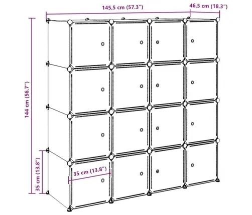Hoiukuubiku Korraldaja 16 Kuubiku Ja Riputusvarrastega Pp