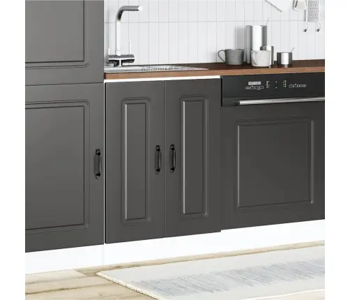 Izlietnes Pamatnes Skapis, Kalmar, Melns, 60X46X81,5 Cm Vidaxl