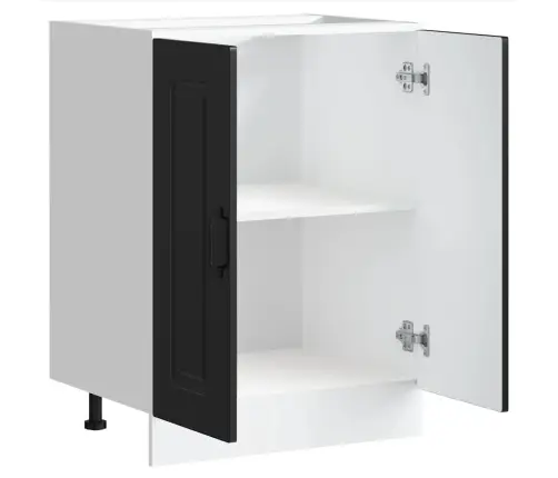 Izlietnes Pamatnes Skapis, Kalmar, Melns, 60X46X81,5 Cm Vidaxl