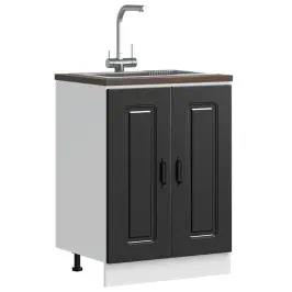 Izlietnes Pamatnes Skapis, Kalmar, Melns, 60X46X81,5 Cm Vidaxl