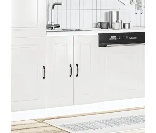 Izlietnes Pamatnes Skapis, Kalmar, Spīdīgi Balta, 60X46X81,5 Cm Vidaxl