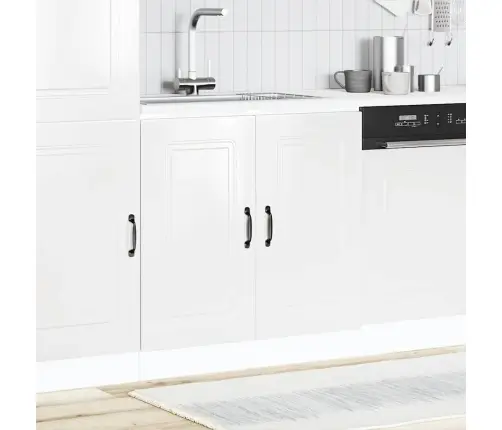 Izlietnes Pamatnes Skapis, Kalmar, Spīdīgi Balta, 80X46X81,5 Cm Vidaxl