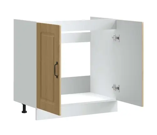 Izlietnes Pamatnes Skapis, Kalmar, Ozolkoka, 80X46X81,5 Cm Vidaxl