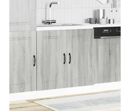 Izlietnes Pamatnes Skapis, Kalmar, Pelēka Koka, 80X46X81,5 Cm Vidaxl