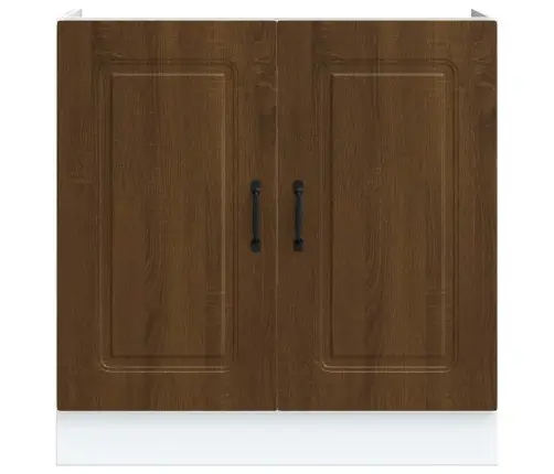 Izlietnes Pamatnes Skapis, Kalmar, Brūna Ozola, 80X46X81,5 Cm Vidaxl