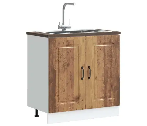 Izlietnes Pamatnes Skapis, Kalmar, Veca Koka, 80X46X81,5 Cm Vidaxl