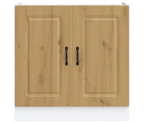 Izlietnes Pamatnes Skapis, Kalmar, Koka Krāsā, 80X46X81,5 Cm Vidaxl