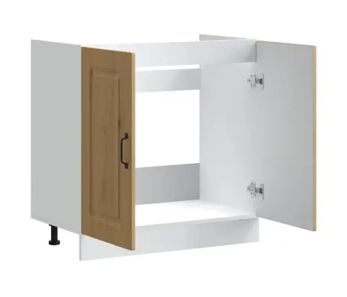 Izlietnes Pamatnes Skapis, Kalmar, Koka Krāsā, 80X46X81,5 Cm Vidaxl