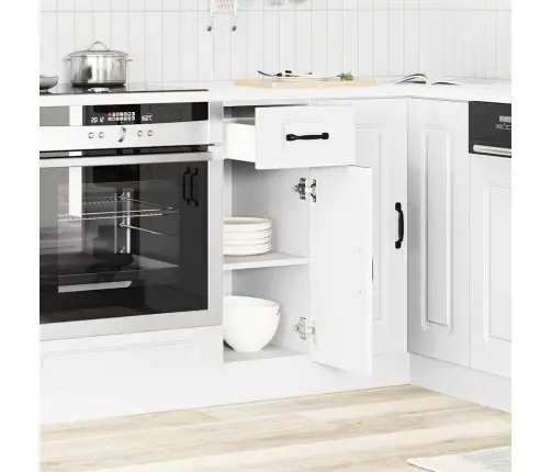 Virtuves Apakšējai Skapītis, Kalmar, Balts, Inženierijas Koks Vidaxl