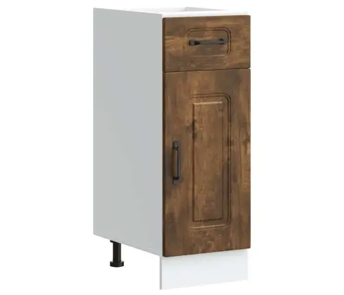 Virtuvės Spintelė, Kalmar, Dūminio Ąžuolo, Apdirbta Mediena