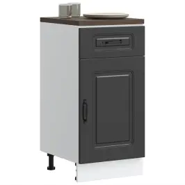 Virtuves Apakšējai Skapītis, Kalmar, Melns, Inženierijas Koks Vidaxl