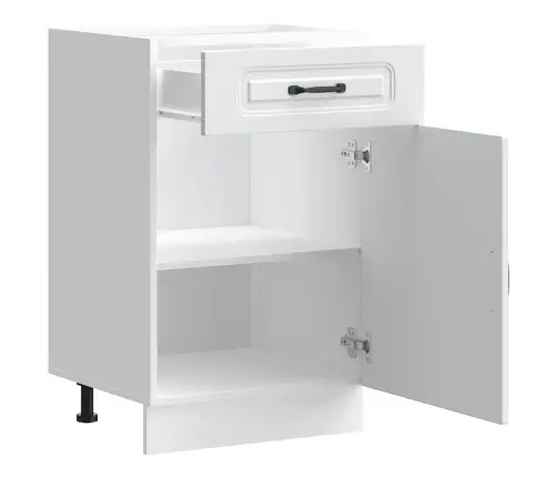 Virtuves Apakšējai Skapītis, Kalmar, Balts, Inženierijas Koks Vidaxl