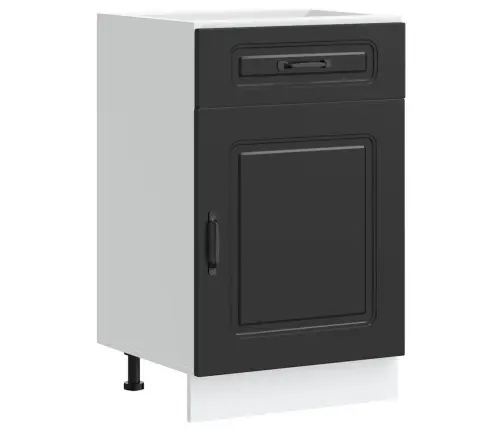 Virtuves Apakšējai Skapītis, Kalmar, Melns, Inženierijas Koks Vidaxl