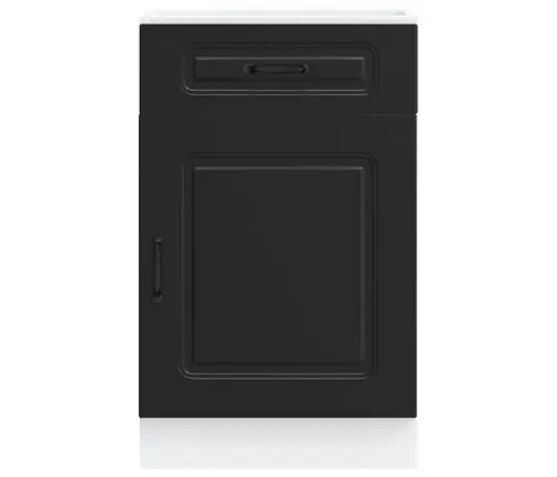 Virtuves Apakšējai Skapītis, Kalmar, Melns, Inženierijas Koks Vidaxl