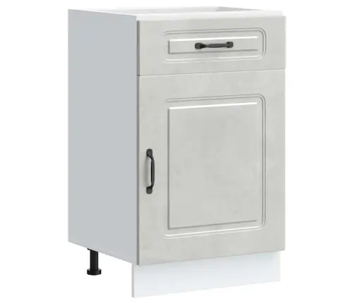 Virtuvės Spintelė, Kalmar, Betono Pilka, Apdirbta Mediena