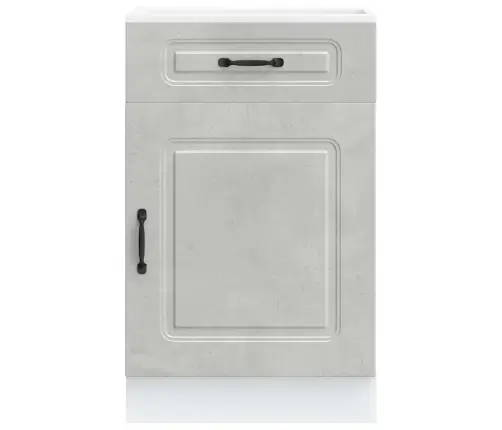 Virtuvės Spintelė, Kalmar, Betono Pilka, Apdirbta Mediena