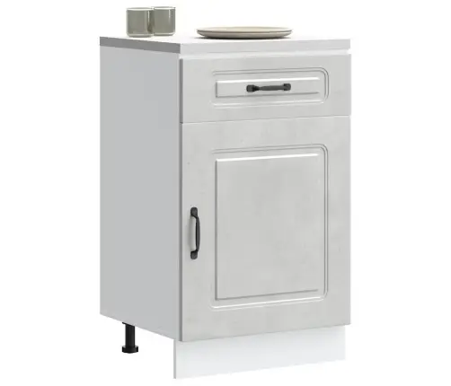 Virtuvės Spintelė, Kalmar, Betono Pilka, Apdirbta Mediena