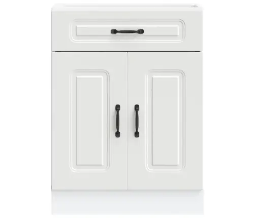 Virtuvės Spintelė, Kalmar, Balta, Apdirbta Mediena