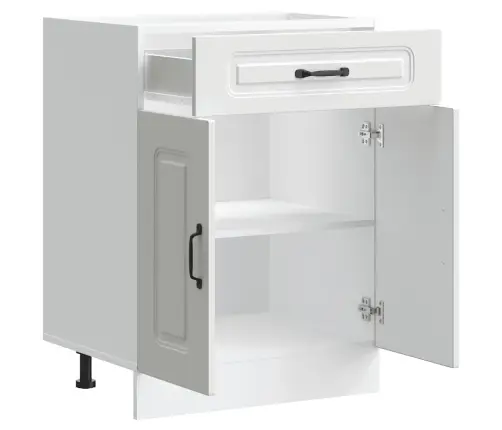 Virtuvės Spintelė, Kalmar, Balta, Apdirbta Mediena