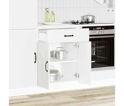 Virtuvės Spintelė, Kalmar, Balta, Apdirbta Mediena