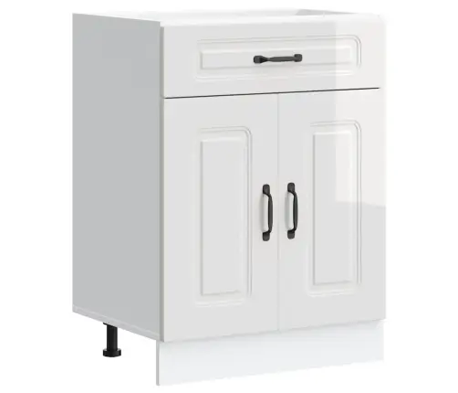 Virtuves Apakšējai Skapītis, Kalmar, Spīdīgi Balta Vidaxl