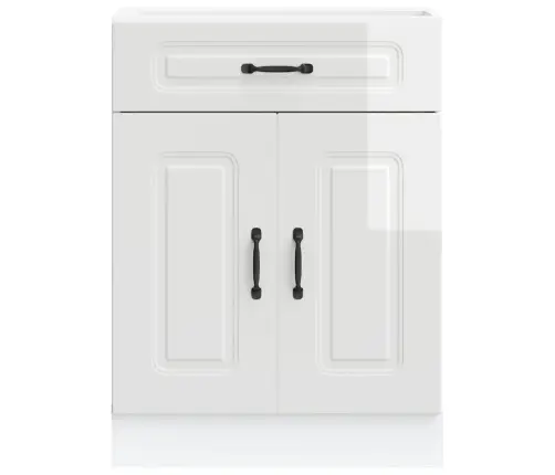 Virtuves Apakšējai Skapītis, Kalmar, Spīdīgi Balta Vidaxl