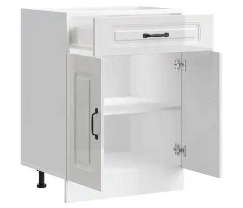 Virtuves Apakšējai Skapītis, Kalmar, Spīdīgi Balta Vidaxl