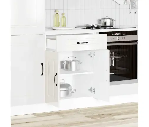 Virtuves Apakšējai Skapītis, Kalmar, Spīdīgi Balta Vidaxl