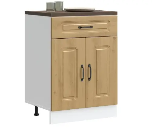 Virtuves Apakšējai Skapītis, Kalmar, Koka Krāsā Vidaxl