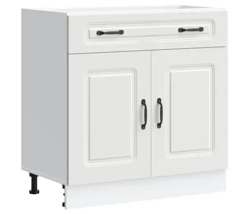 Virtuves Apakšējai Skapītis, Kalmar, Balts, Inženierijas Koks Vidaxl