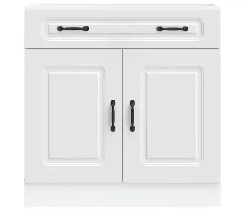 Virtuves Apakšējai Skapītis, Kalmar, Balts, Inženierijas Koks Vidaxl